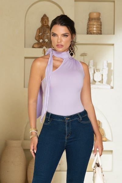 CAMISETA ASIMETRICA Morado