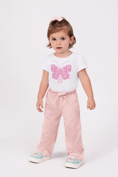 PANTALON BOTA RECTA TIRO MEDIO Rosado