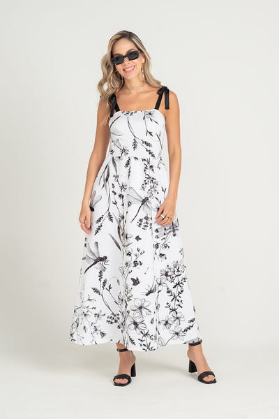 VESTIDO LARGO TIRAS Multicolor