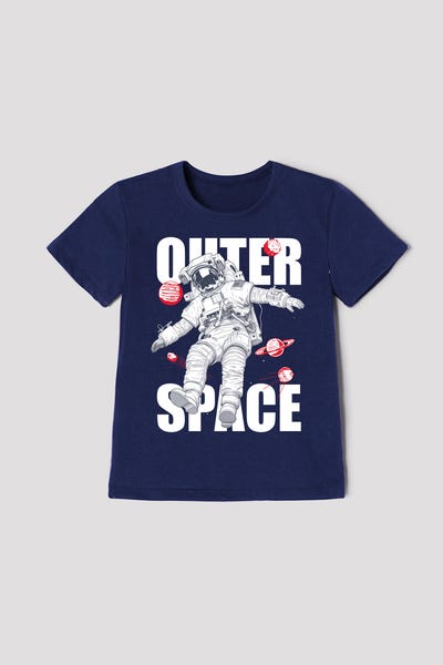 CAMISETA MANGA CORTA CUELLO REDONDO Azul