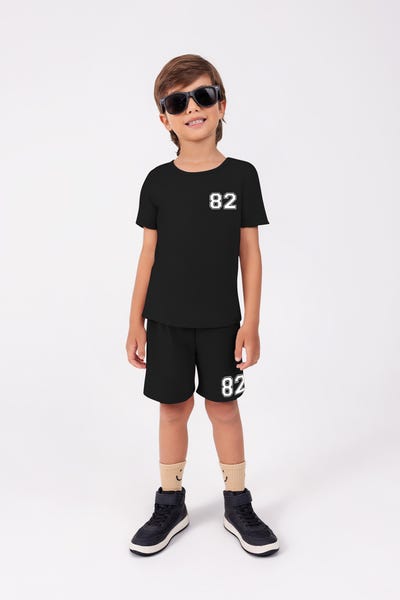 CONJUNTO X 2 CAMISETA - BERMUDA Negro