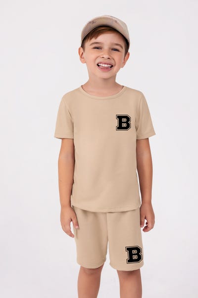 CONJUNTO X 2 CAMISETA - BERMUDA Marfil