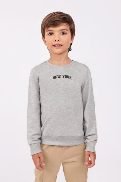 BUZO MANGA LARGA Gris