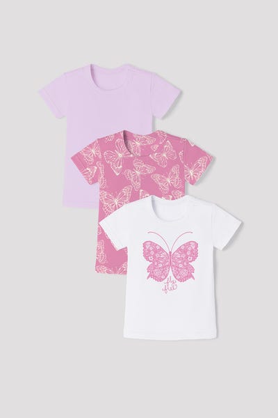 CAMISETA X 3 MANGA CORTA Multicolor