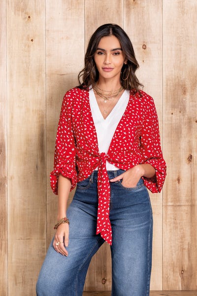 BLUSA MANGA LARGA Multicolor