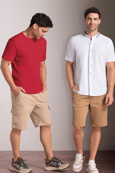 BERMUDA X 2 TIRO MEDIO Multicolor