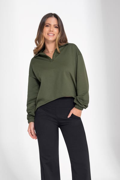 BUZO MANGA LARGA Verde