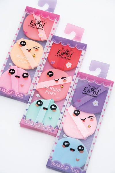 SET X 3 ESPONJA DE MAQUILLAJE Multicolor