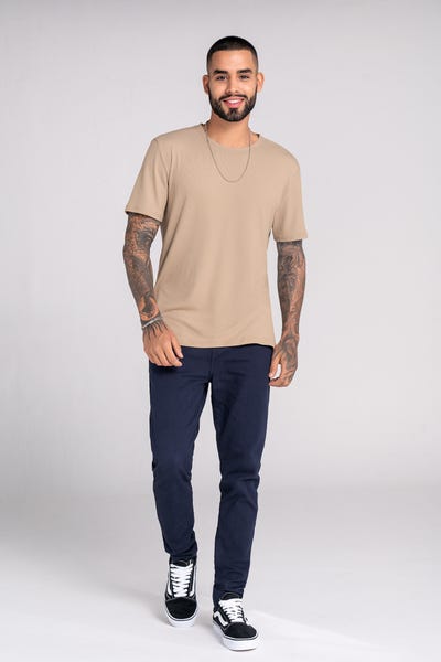 PANTALON BOTA TUBO TIRO MEDIO Azul