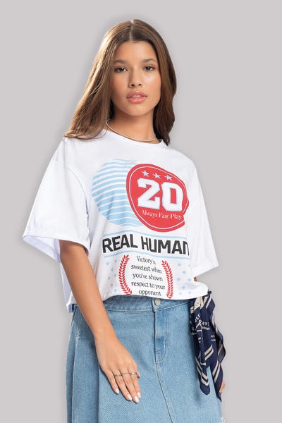 CAMISETA MANGA CORTA CUELLO REDONDO Blanco